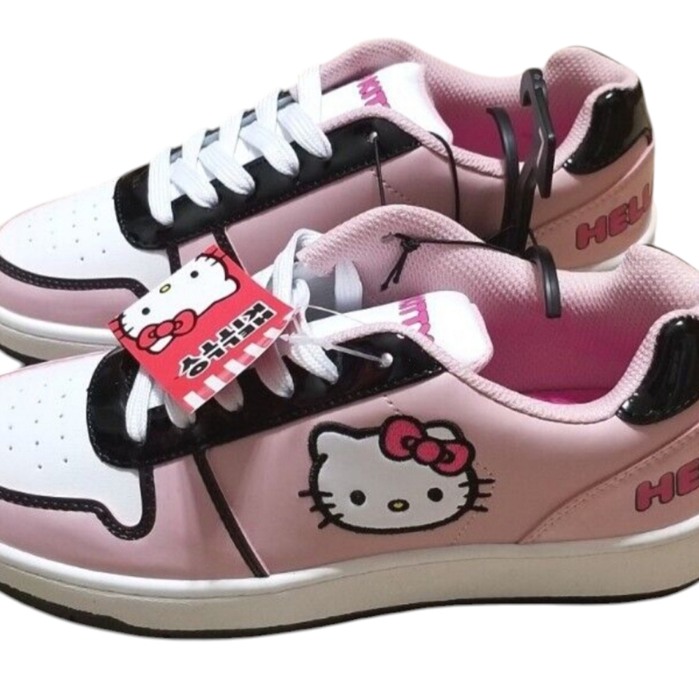 SALE!!Hello Kitty by Sanrio  Fashion Sneakers Size 7 pink lace up New collectab